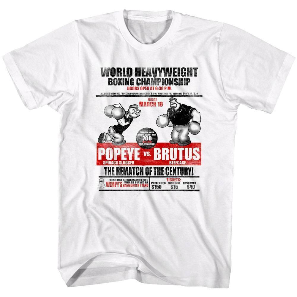 Popeye v Brutus Boxing Poster Men T Shirt XXL