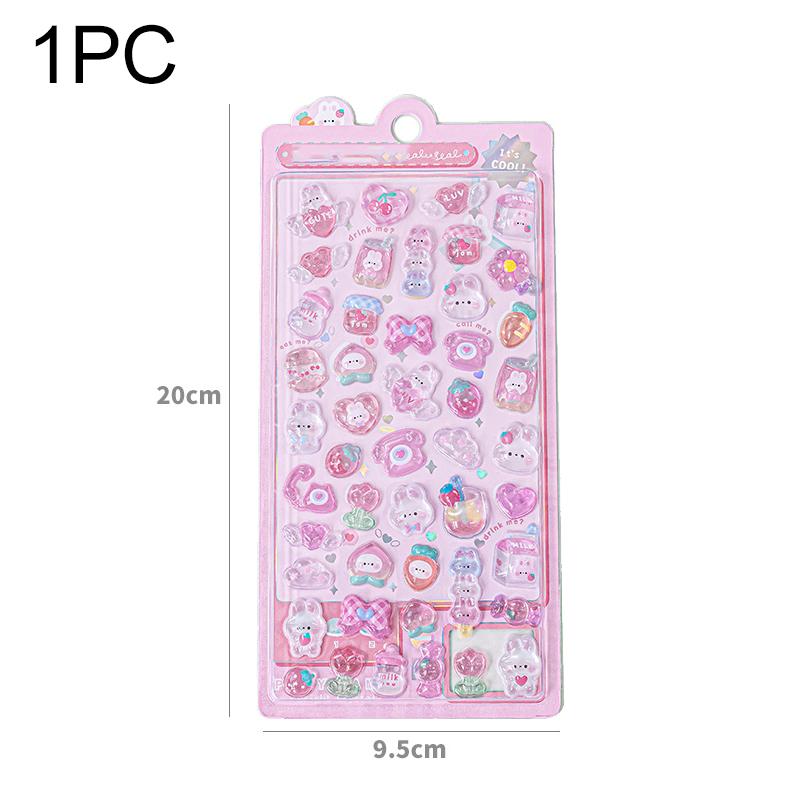 1pc 3D Relief Journal Decorative Stickers Kawaii Candy Ghost Bread Drop Scrapbooking Phone Stickers Stationery Sticker TMZ