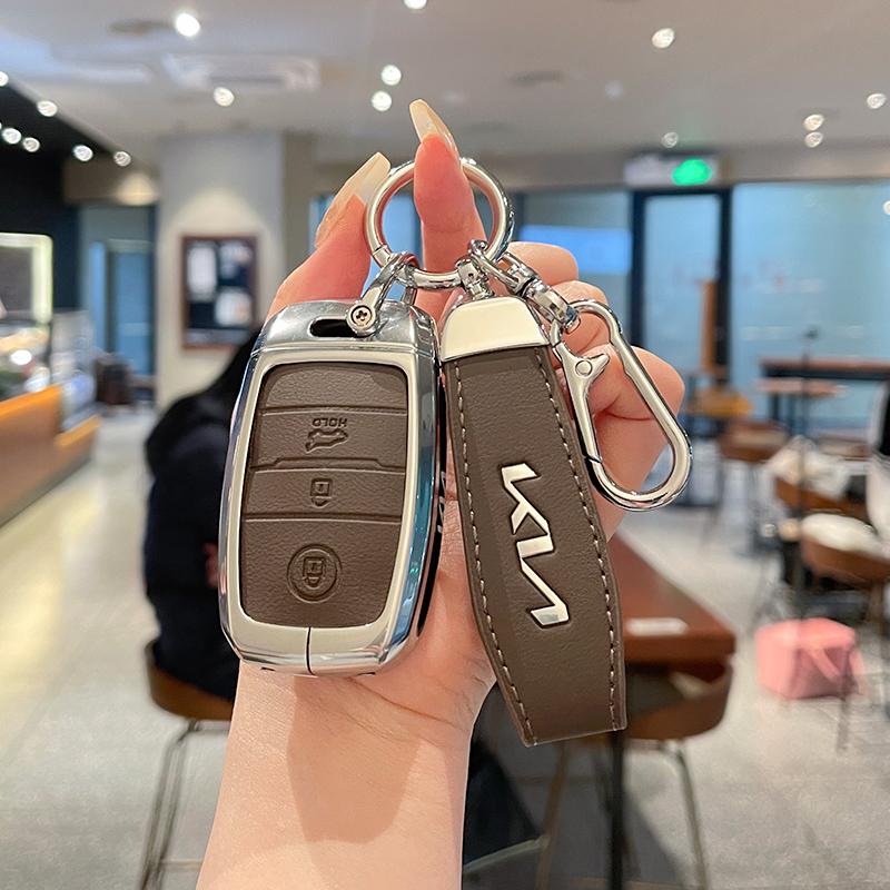 Leather Car Remote Key Case Cover Shell For KIA Rio Rio5 Sportage Ceed Cerato K3 KX3 K4 K5 Sorento Optima Picanto Accessories