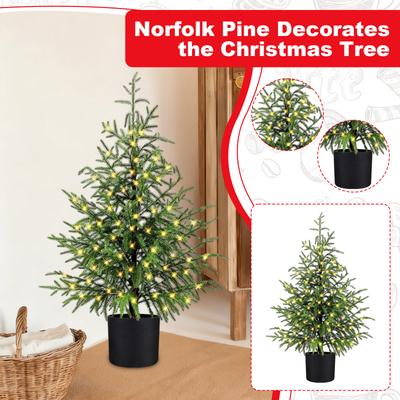 60CM Norfolk  Christmas Tree Front Door Christmas Tree Decoration Indoor Living Room Christmas Decoration