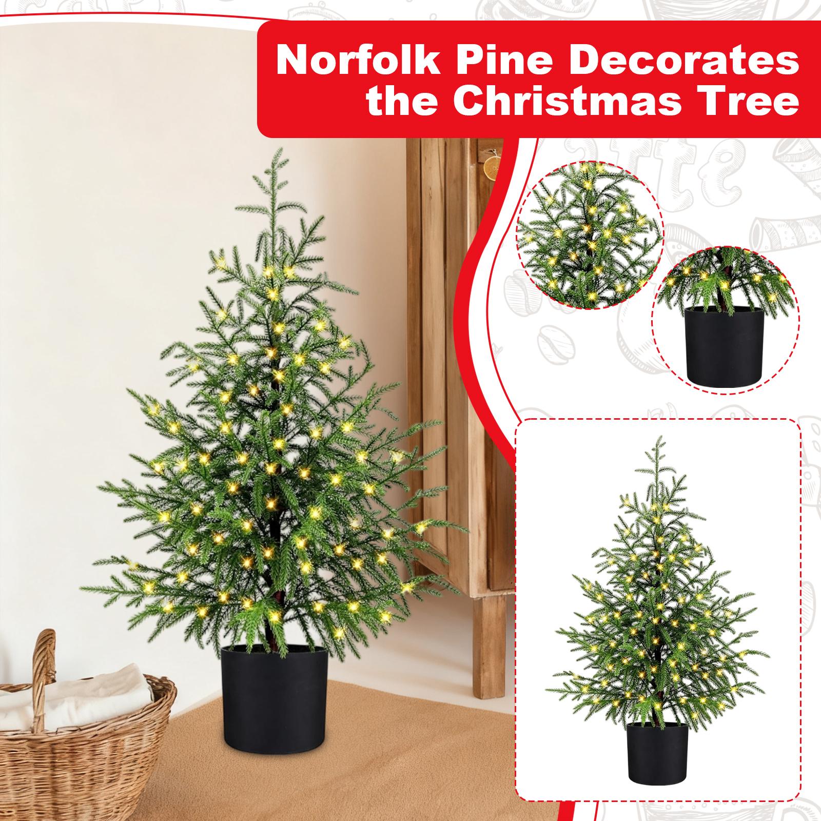 

60СМ Норфолк Рождественская елка Украшение рождественской елки для входной двери Рождественское украшение для гостиной в помещении One Size