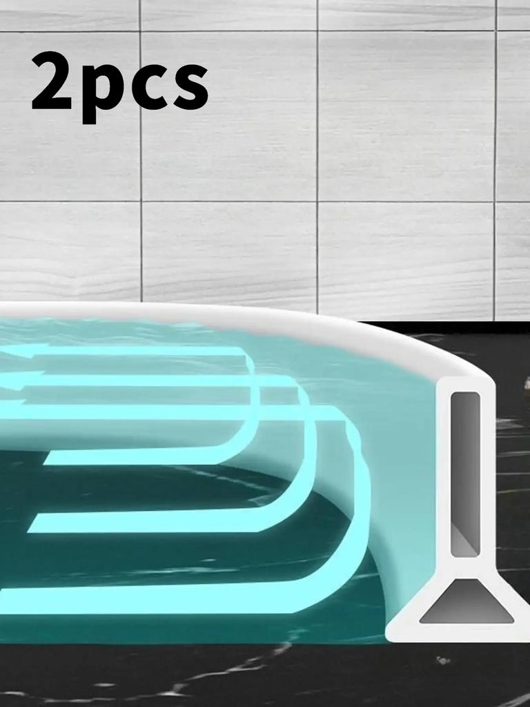 1/2M Bathroom Water Stopper Silicone Retaining Strip Water Shower Dam Flood Barrier Dry And Wet Separation Blocker Accessories