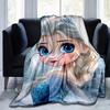1pc, Elsa Frozen Snowflake Home Decorative Throw Blanket Perfect for Couch, Bed, Travel, Camping, Car, Beach, Office Nap Soft Gift Idea