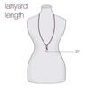 Women Retractable Badge Reel Lanyard with ID Card Holder Necklace Name Badge Holder Lanyard Stainless Steel Beaded Chain