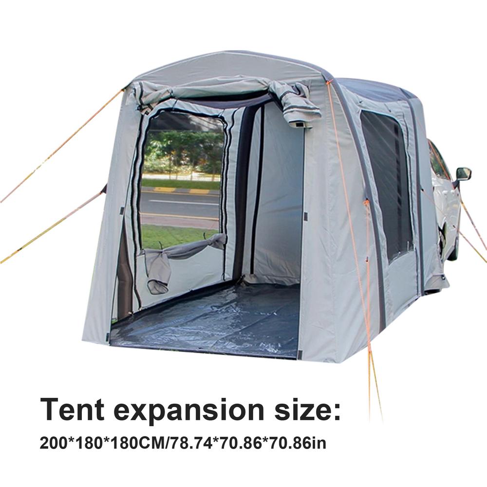 Portable Camping Car Tent Waterproof Inflatable SUV Tents PU2000 Car Tail Tent For 3-4 People Auto Outdoor Accessories