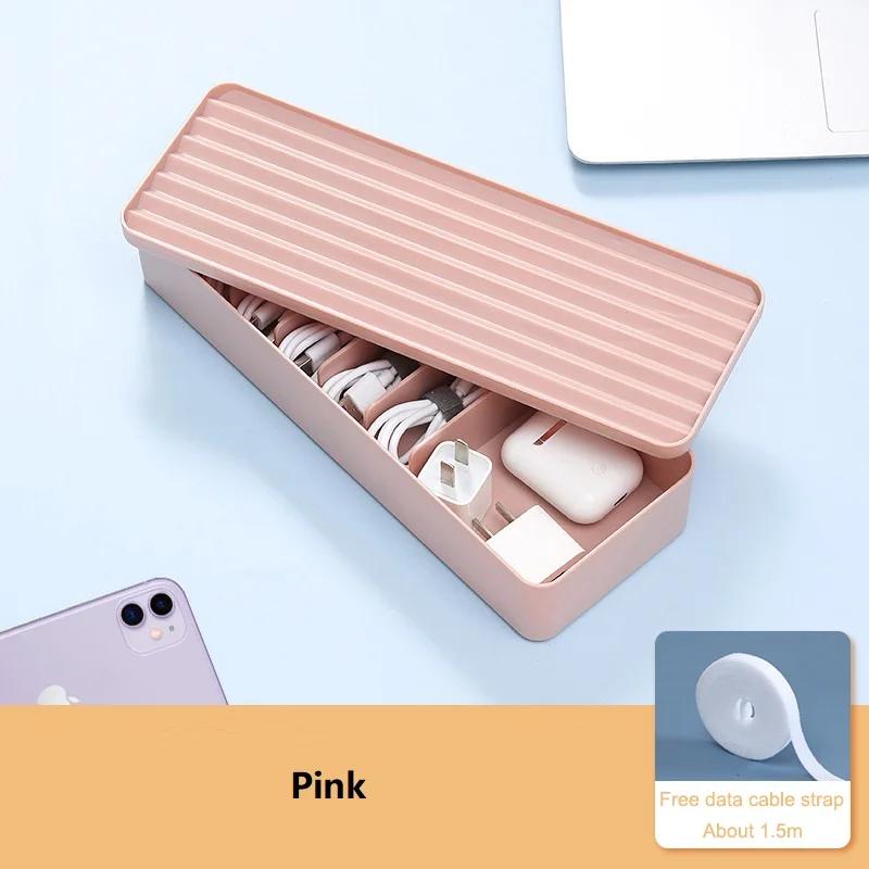 Multi Functional Cable Storage Box, Dust-proof Power Cord Storage Cable Manager, Desktop Charging Cable Storage Box