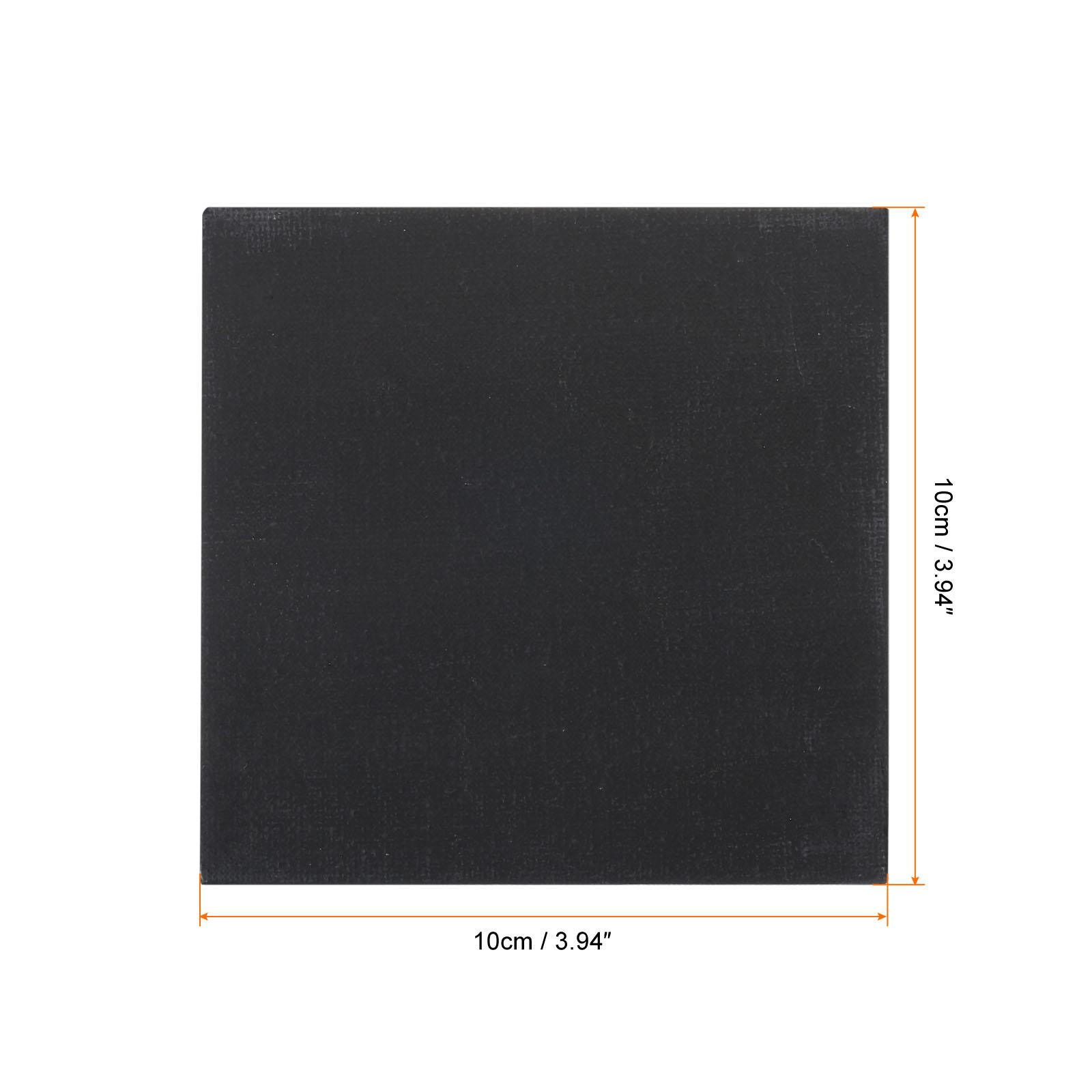 2/4Pc Black Painting Canvas Panel Rectangle Wood Frame Stretched Blank Artist Canvas Board Panels for Gouache Acrylic Watercolor
