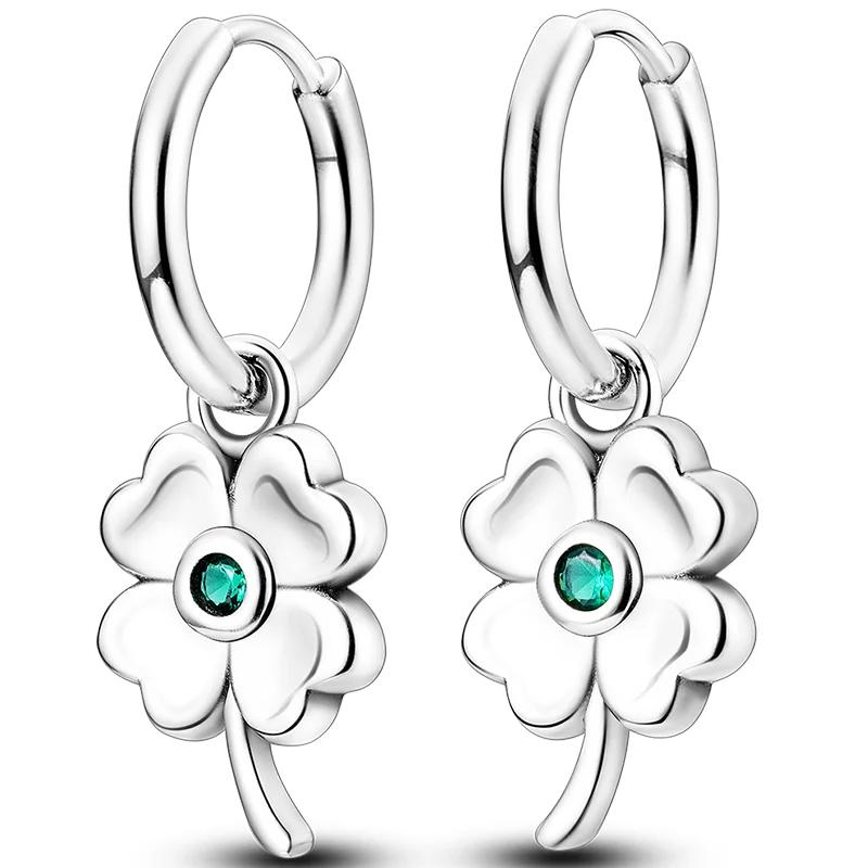 Sales100 % S925 Sterling Silber Sterne Mond Herzförmige Frauen Ohrringe Fit Original Ohrringe Hochzeit Edlen Schmuck Geschenke