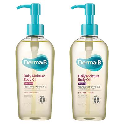 Derma:B Daily Moisture Body Oil 200ml / Fresh Peach/ Purple Fig / Nourishing, Moisturizing, Korean Cosmetics, Kbeauty