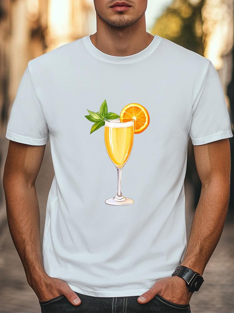 Vibrant Cocktail Print Graphic T-Shirt Unisex Men Women Trendy Tee Casual Tee Unisex T-Shirt XXXXL