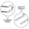 PAMINGONO 4 Pcs Stainless Steel Motorcycle Spring Hooks U-Shaped Fasteners for Improved Performance