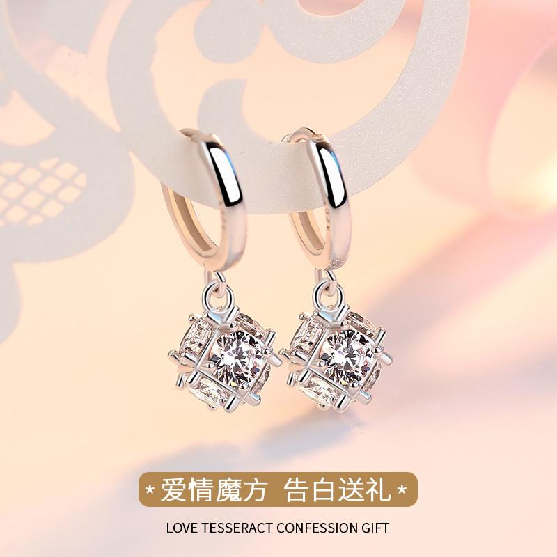 925 Silver Stud Earrings AAA Zircon High Quality For Women Earring Wedding Fine Fashion Jewelry Accessories Party Gift