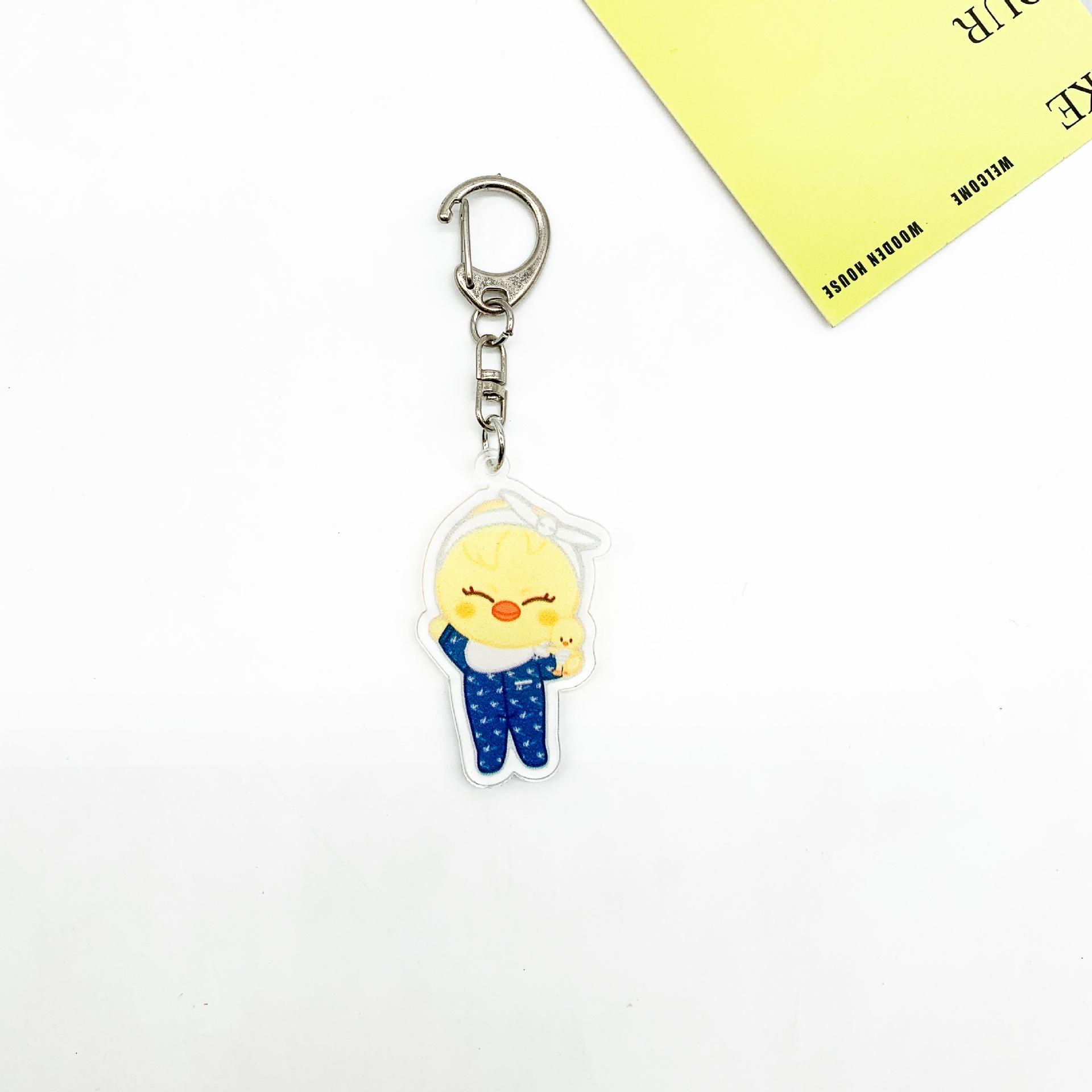 Kpop New Stray Kids Skzoo Cartoon Acrylic Keychain Skzoo Acrylic Double Sided Keychain Felix Peripheral Gift