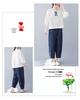 Korean Style Embroidered Cotton Linen Round Neck Mid-Sleeve Plus Size Women's T-Shirt