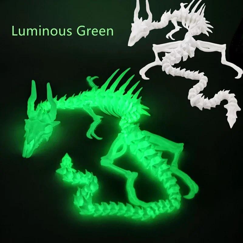 

52 см 3D-друкована модель скелета дракона Креативна шарнірна настільна реміснича прикраса Іграшка для дому та офісу Настільна прикраса Подарунок