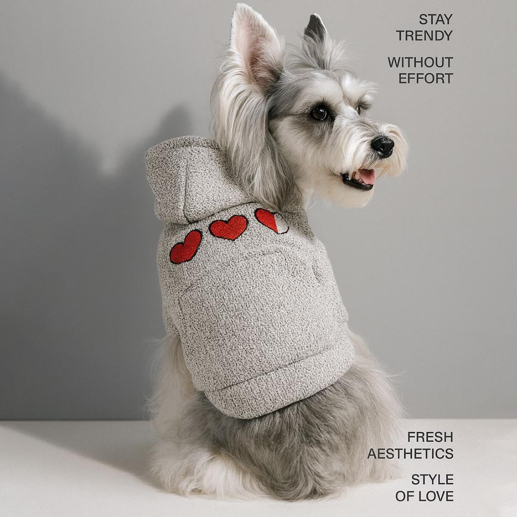 Pet circle, dog small dog clothes, cat clothing, autumn and winter Valentine's Day love collection