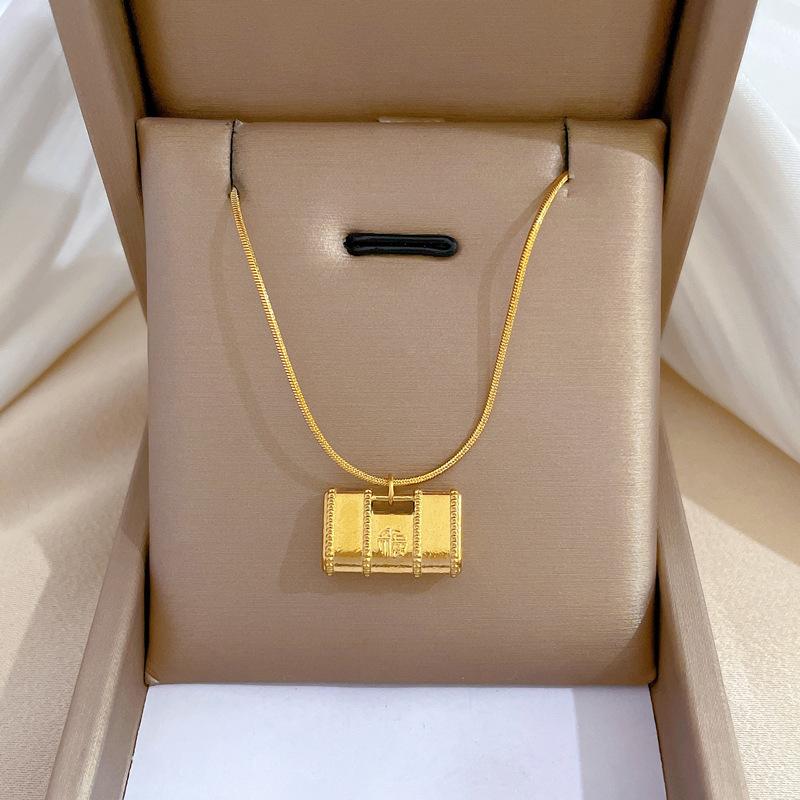 Real Gold Electroplating In The Furnace, Good Color Retention, Cold Necklace, Female Collarbone Chain With Jewelry
