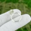 Friendship Day Sale Green Amethyst Gemstone Stackable Bezel Ring 925 Silver US 7