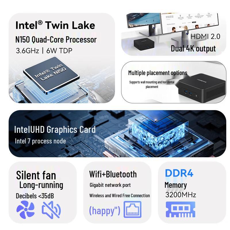 Morefine M8 Mini PC N150 (CN Version)