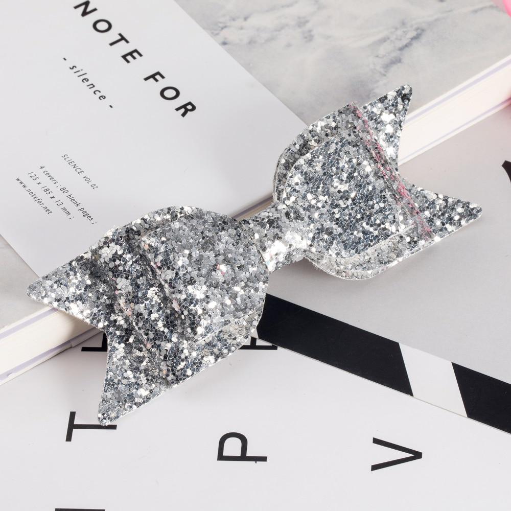 2024 Cute Fashion Alloy Sequins Big Bow Hairpin Shine Jewelry Hair Accessories for Girl Party Gift