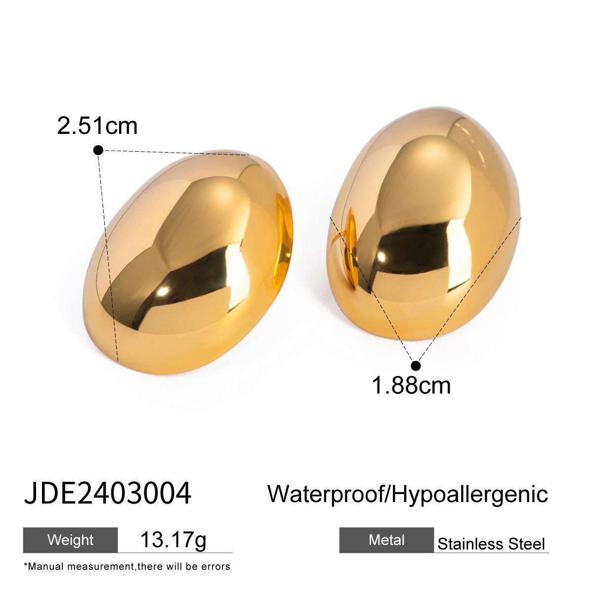 

Серьги-пусеты Jieding из нержавеющей стали с позолотой 18 карат: Высококлассный европейский и американский дизайн, титановые трансграничные украшения.