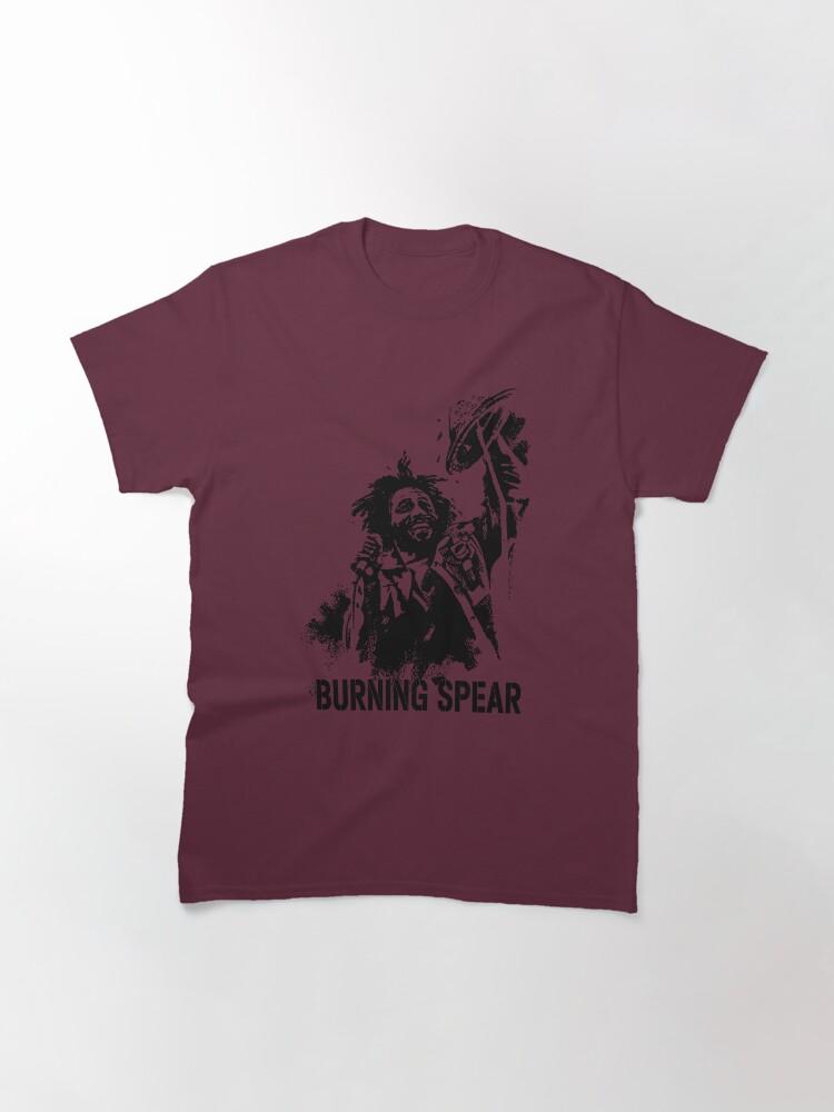 Burning Spear White And Black Burning Design Spear Musician Classic T-Shirt