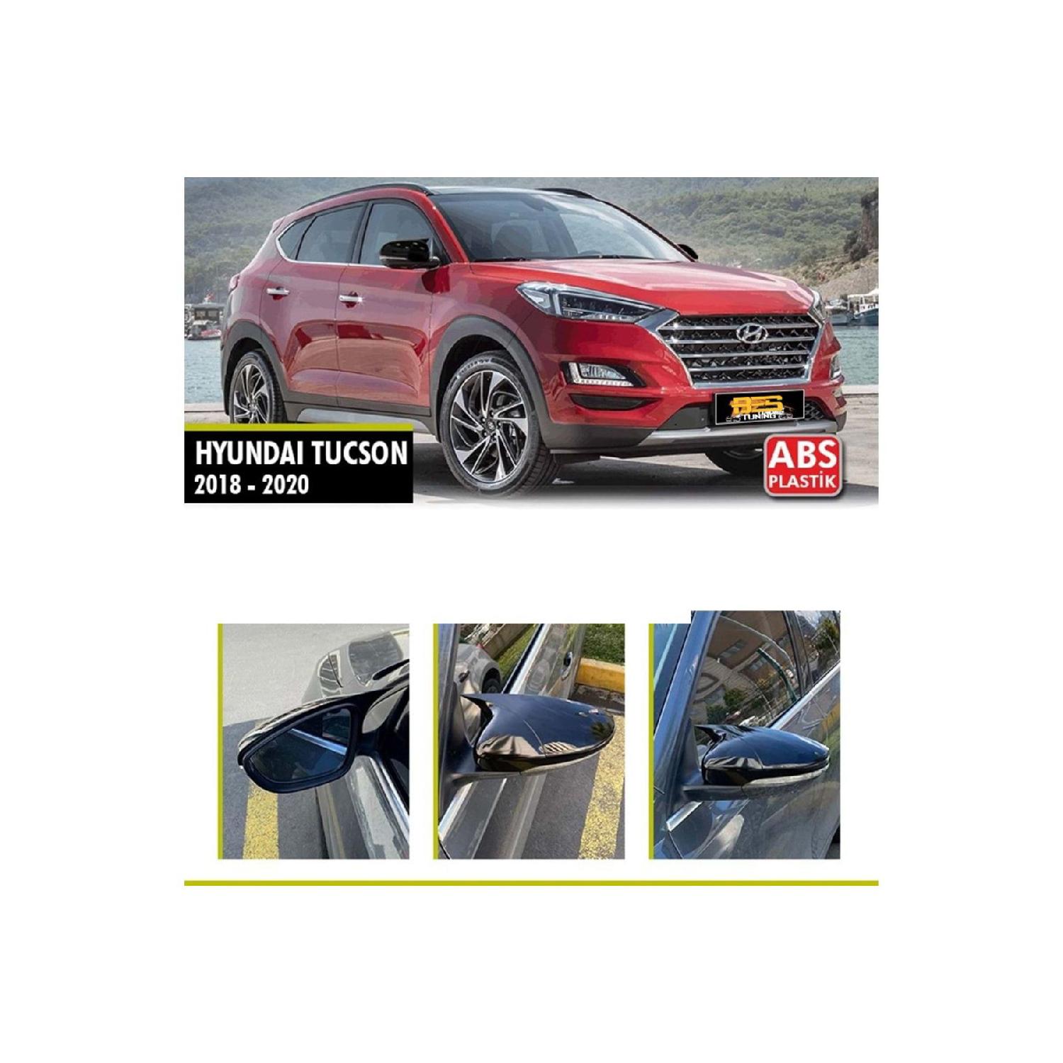 

For Hyundai Tucson Batman Bat Mirror Cover Piano Black / 2018 - 2020