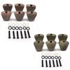 6pcs Electric Guitar Tuners Handle Button Head Hat Handle Metal Trapezoid Hand