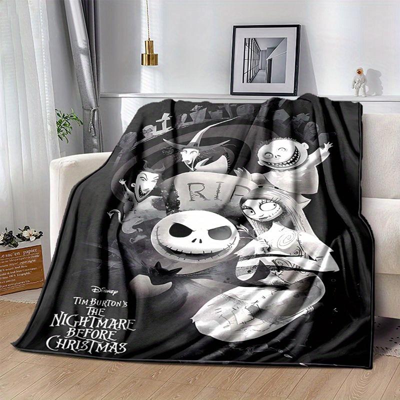1pc, Cozy Nightmare Before Christmas Home Decor Blanket: Perfect Gift for Bedroom, Living Room, Travel, Camping, Car