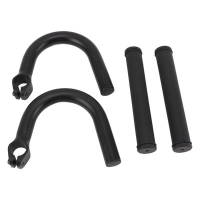 Fahrrad Armlehnenlenker Aluminiumlegierung Schwarz Erhöhte Höhe Gebogener Lenker für Mountainbike Rennräder