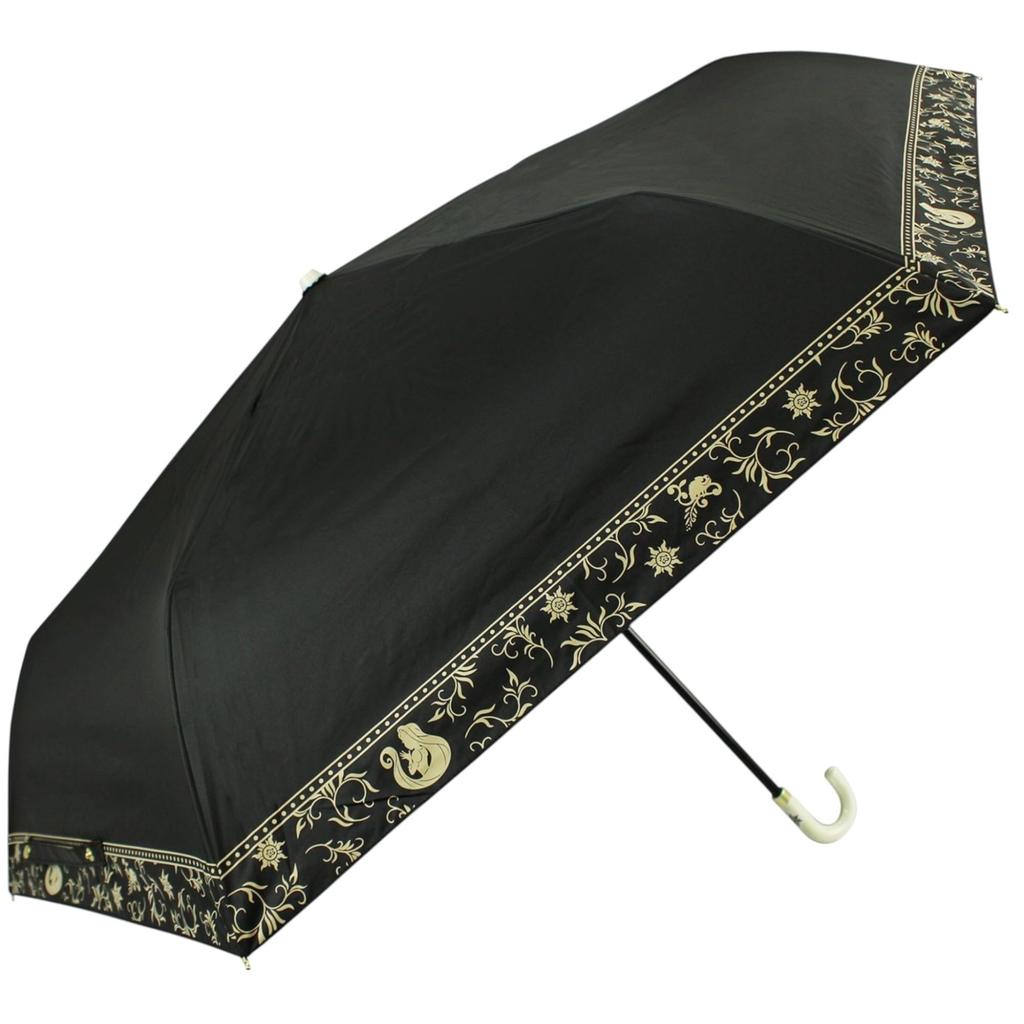 ATTAIN Folding Character All-Weather Umbrella, Design, Atcharamini2, Rapunzel/Black