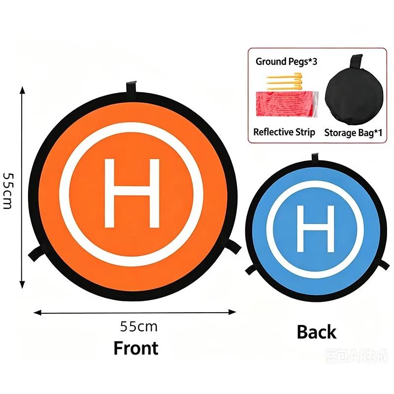 Universal Foldable Drone Landing Pad 55cm 75cm Rc Quadcopter Takeoff Mat Waterproof Parking Apron For Outdoor Flying