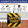 2D Flat - 1pc, Vintage Metal Sign, Outdoor Plaque & Wall Decoration, Safety Third Sign, Garage Wall Art, Workshop Decor, Mechanical Shed Ornament