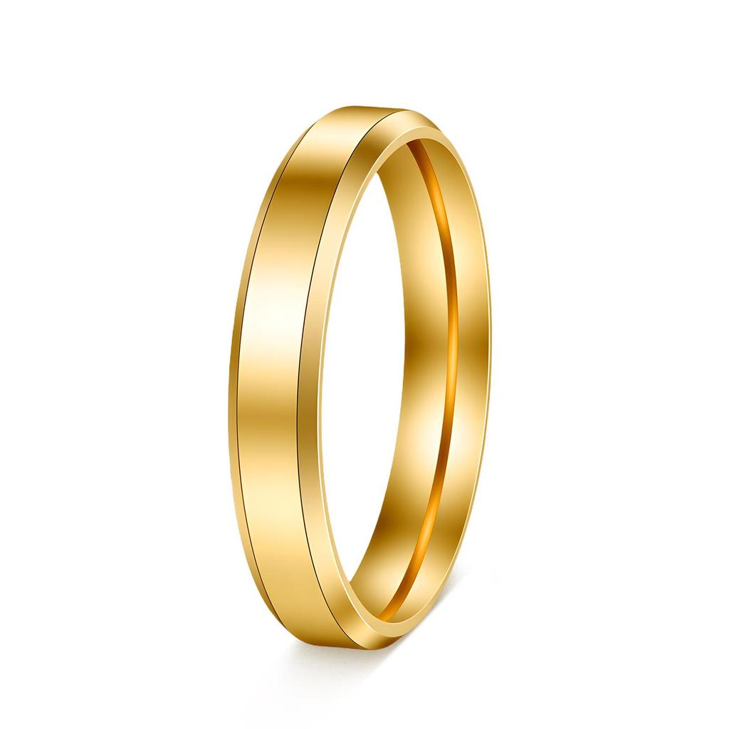 Cross New Women's 4MM Wide Plain Titanium Steel Ring in Cold Style Niche Jewelry