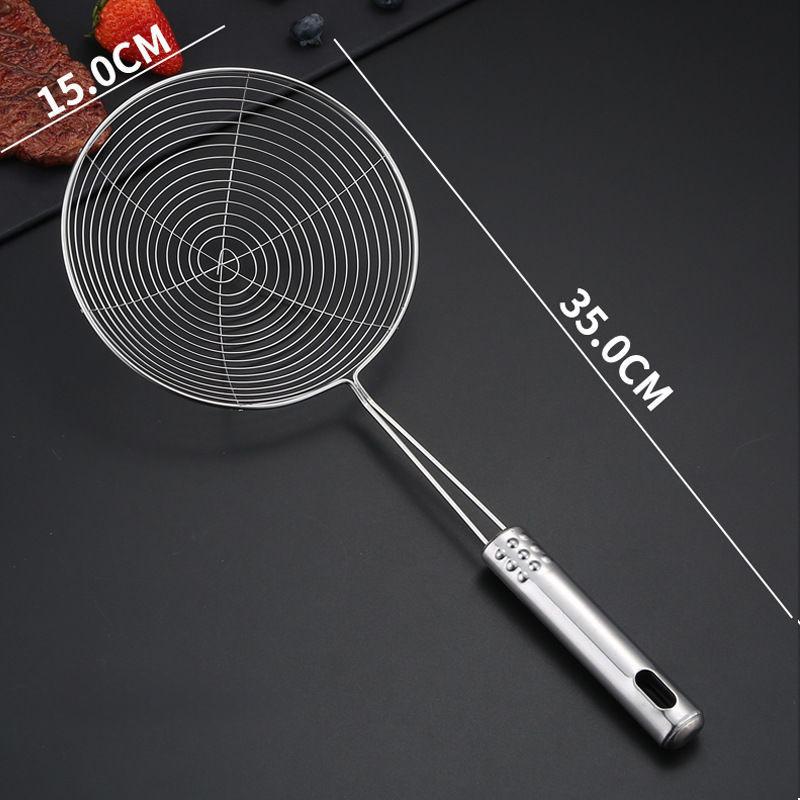 Stainless Steel Skimmer Solid Strainer Ladle Stainless Steel Kitchen Utensil Tool French Fries Fish Frying Kitchen Utensil