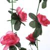 Künstliche rosa Rosen-Ranken-Blumen-Girlande zum Aufhängen, Blumen-Dekoration für Zuhause, Garten, Party