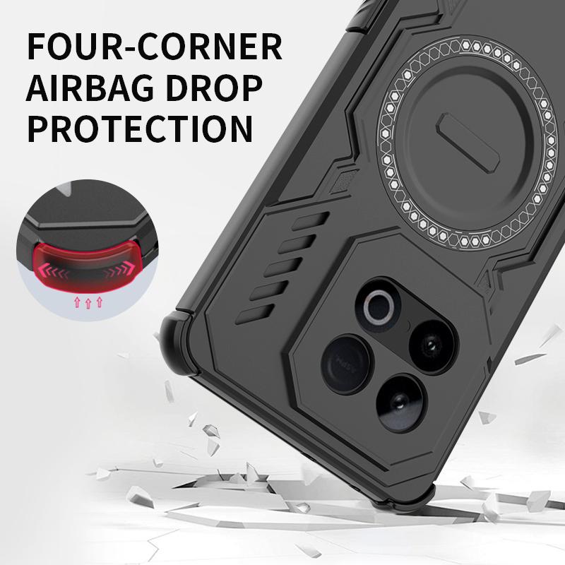 KEYSION Hollow Heat Dissipation Case for Nothing CMF Phone 2 Pro Magnetic Cooling Shockproof Phone Cover for for CMF Phone 2 Pro