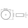 VidaXL Lavabo rond Céramique Noir 41,5 x 13,5 cm