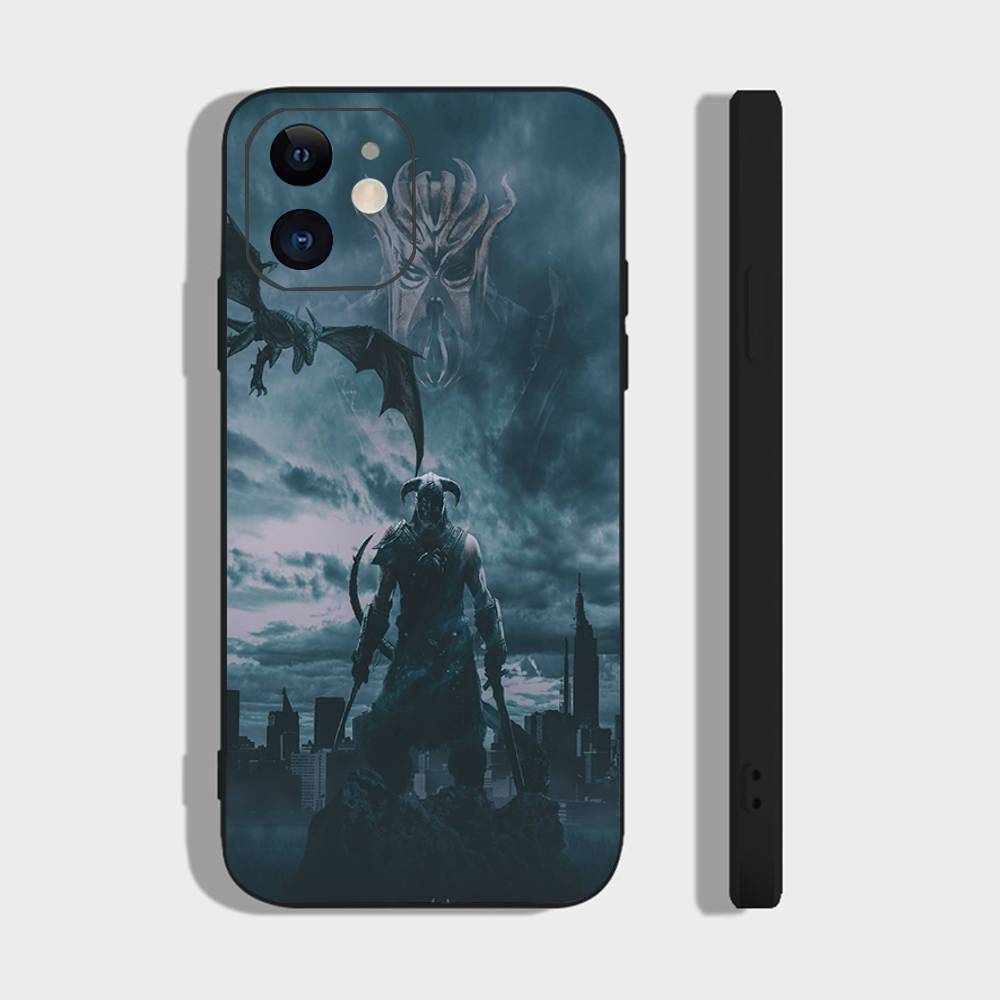 Single Player Game S-Scroll V S-Skyrim Phone Case For IPhone 17 Air 16 15 14 13 Pro Max 11 12 Black Silicone Cover