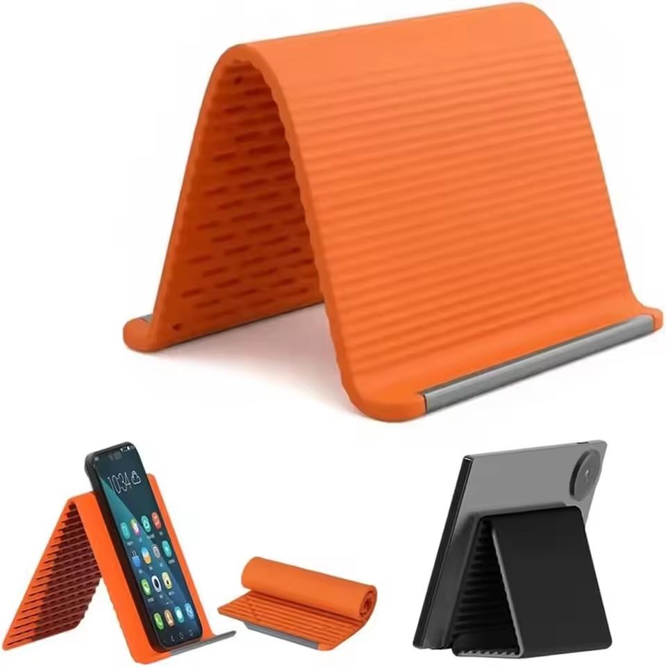 Lazy Portable Phone Stand Silicone Desktop Tablet Laptop Holder Creative Flexible Foldable Transforming Stand Travel Accessory