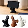 3D Printed Open Mouth Hippo Phone Stand Cute Funny Figurine with Matte Finish