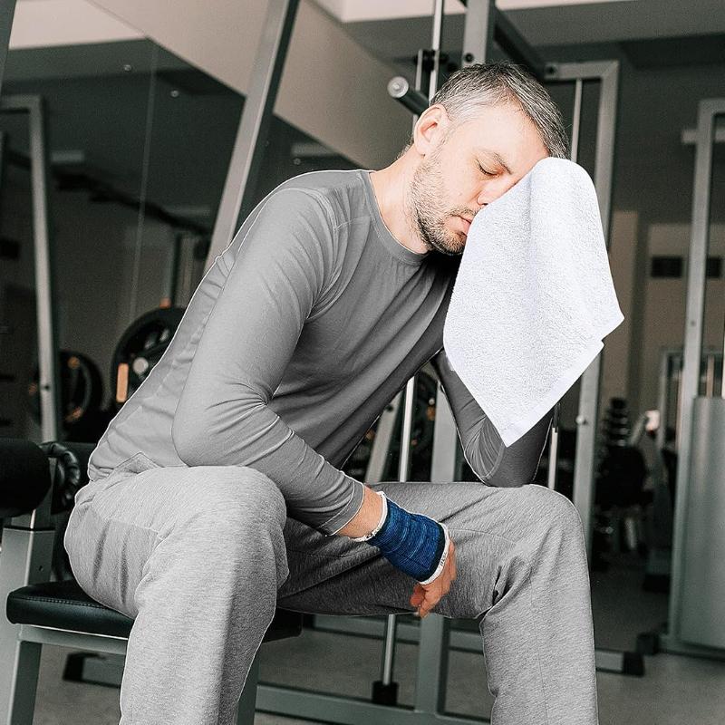 Basics White Cotton Square Towel 100% Cotton Face Towel 30 X 30cm, Soft Small Towel Handkerchief for Hand, Kitchen and Cleaning