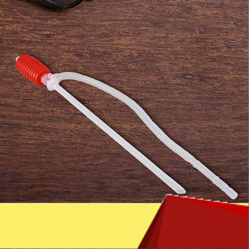 2Pcs Car General Manual Oil Pump Liquid Pump Chemical Oil Pump Manual Siphon Pump-M53K Red  White