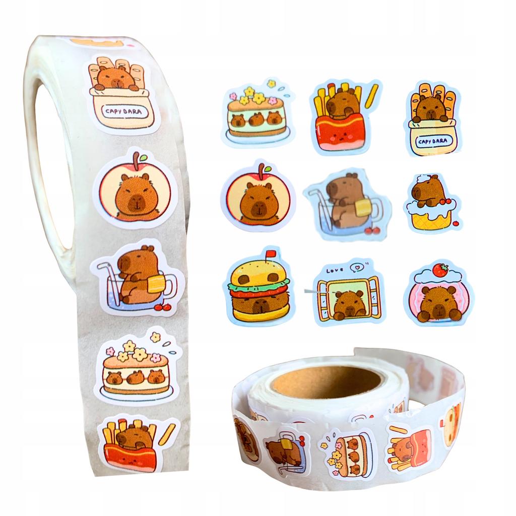 Capybara Stickers Set Of 500 Motivational For Kids Gift Roll
