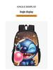 Cross-border Cartoon Print Backpack Set - Large Capacity, Casual, 3-Piece Student Schoolbag