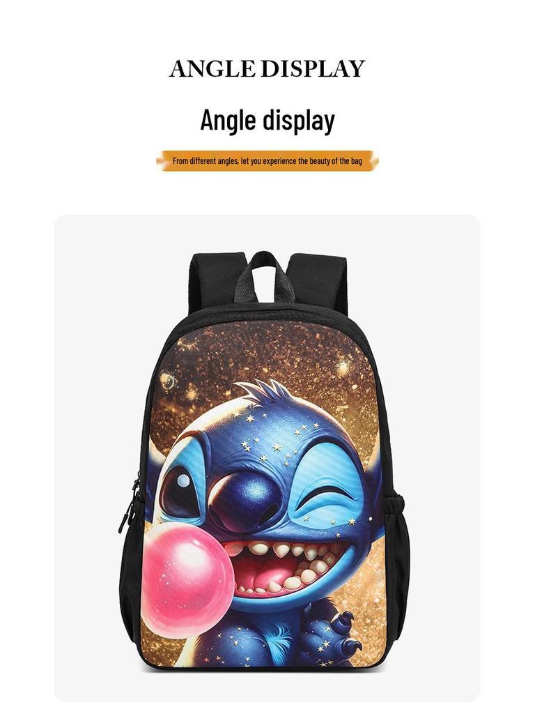 Cross-border Cartoon Print Backpack Set - Large Capacity, Casual, 3-Piece Student Schoolbag