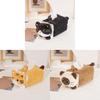 Cartoon Plush Cat Tissue Box With Creative Desk Decor For Home Office And Car Interiors