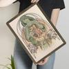 Vintage Art Nouveau Custom Metal Wall Art Mucha Style Mythological Figure Decorative Painting for Living Room