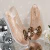 Fashion Shiny and Transparent Fish-mouth Sandals 2025 Summer Bow Breathable, Anti-slip and Wear-resistant Casual Women's Sandals