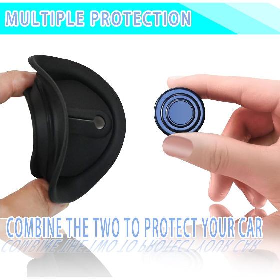 Car Silicone Door Latch Protective Cover Car Door Lock Latches Cover Protector Vehicle Ventilation Doors Locks Guard Stopper Set Universal Car
